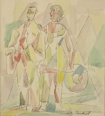 null Jean FAUBERT (né en 1946)
Artistes en scène
Crayon, encre et aquarelle sur papier...