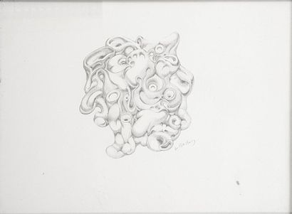 null Louis BELLON (1909-1998)
Amas surréaliste
Crayon sur papier signé
27,5 x 37,5...