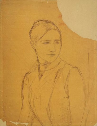 null Pascal Adolphe Jean DAGNAN-BOUVERET (1852-1929)
Portrait de Julia Bartet (comédienne)
Crayon...