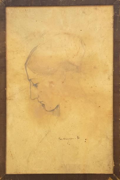 null Pascal Adolphe Jean DAGNAN-BOUVERET (1852-1929)
Portrait de femme
Crayon signé
21...