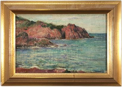 null Pascal Adolphe Jean DAGNAN-BOUVERET (1852-1929)
Bord de mer breton
Huile sur...