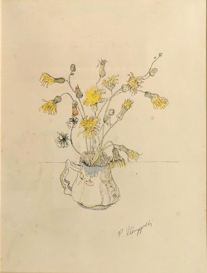 null Pierre KLEMCZYNSKI (1910-1991)
Bouquet de pissenlit
Encre sur papier signée...