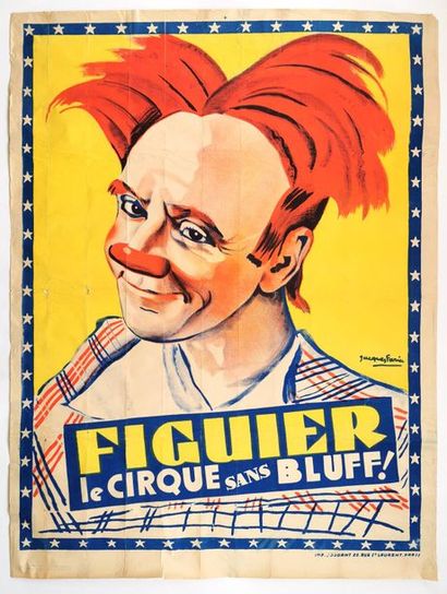 null Jacques FARIA (1898-1956)
Figuier le cirque sans bluff 
Affiche, imprimerie...