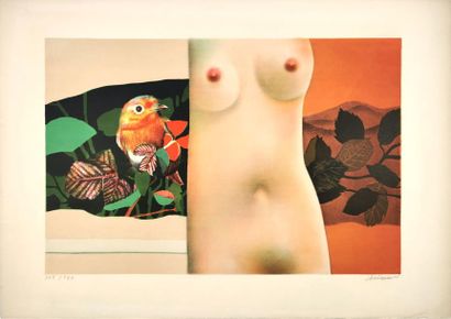 null T. RUIQUERM (20th century school)
Nude with bird
Lithograph signed and numbered...