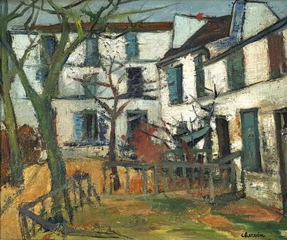 null Louis CHERVIN (1905-1969)
Le jardin du Boulodrome à Montmartre
Huile sur toile...