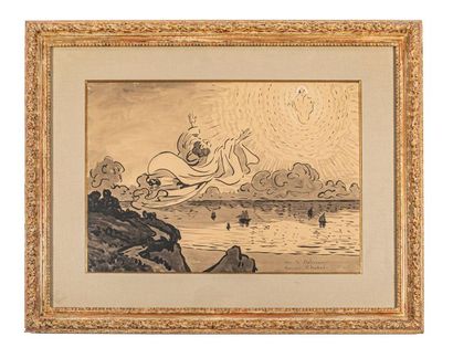 null Maurice CHABAS (1862-1947)
Vers la délivrance
Ink and ink wash signed and titled
37...