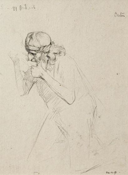 null Pascal Adolphe Jean DAGNAN-BOUVERET (1852-1929)
Portrait du comédien Bertin
Crayon...