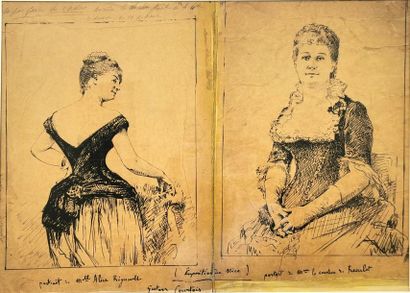 null Gustave COURTOIS (1852-1923)
Portraits of Mademoiselle Alice Régnault and Madame...