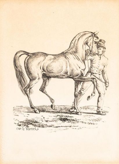 null D'après Carle VERNET (1758-1836)
Hussard et Cheval au travail
Deux impressions...