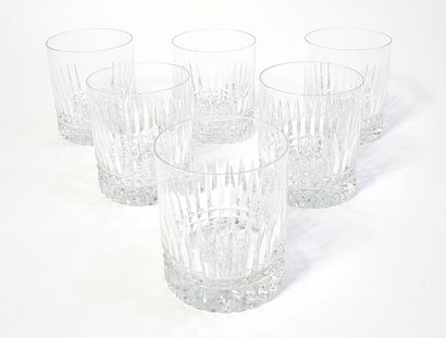 null Six St. Louis-style cut crystal whisky glasses