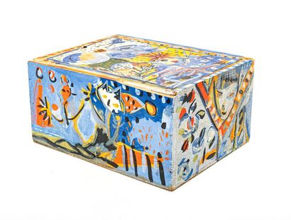 null In the taste of Rémi BLANCHARD (1958-1993)
Wine case decorated with figures...