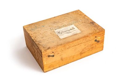 null HYDROAEROPLANE
Wooden box containing one hundred and two glass plates in which...