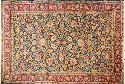 null Tabriz carpet, northwest Iran, circa 1960
Woollen velvet on cotton foundations,...
