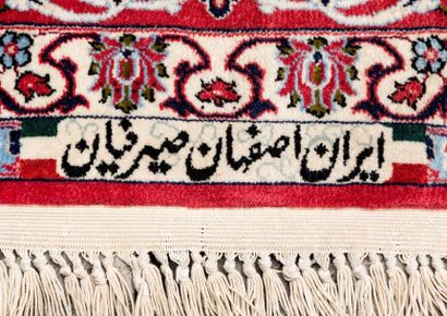 null Large and fine Esfahan carpet signed " Esfahan J.Ayoubi (pupil of Serafian)"circa...