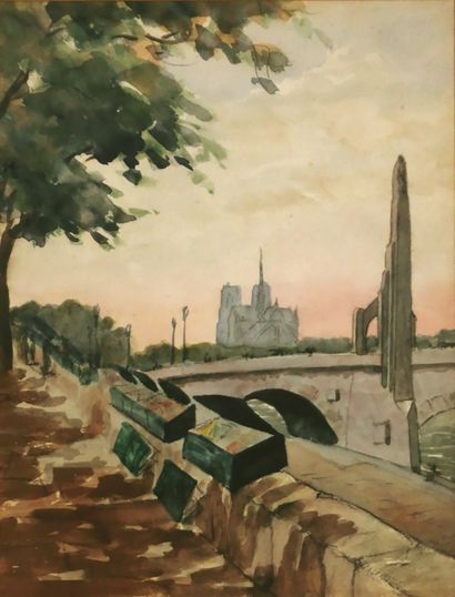 null Pascal Émile TROÏLI (1882-1960)

Le pont de la Tournelle

Aquarelle et crayon...