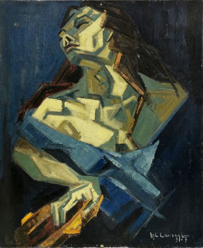 null M.L. LAURENT (École du XXe siècle)

Portrait de femme, 1957

Huile sur toile...