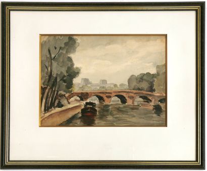 null Pascal Émile TROÏLI (1882-1960)

Le pont Marie

Aquarelle et crayon sur papier

23,5...