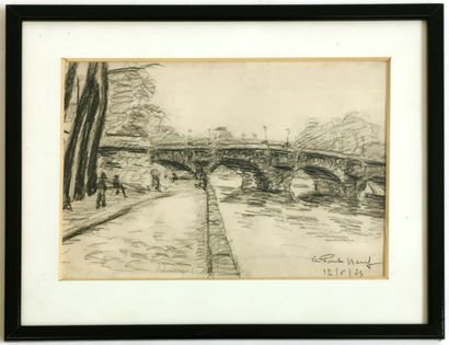 null Pascal Émile TROÏLI (1882-1960)

Le pont neuf

Fusain sur papier situé et daté...