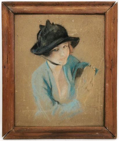 null École du début du XXe siècle

Portrait de jeune femme, vers 1920

Pastel sur...