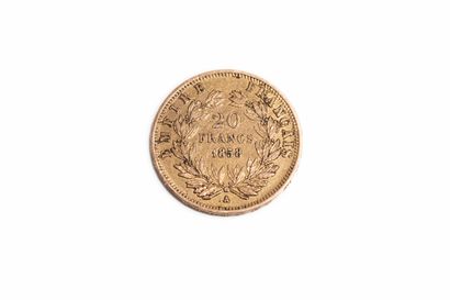 null 20 Francs or Napoléon III 1858

Atelier Paris

Poids brut : 6,4 g.