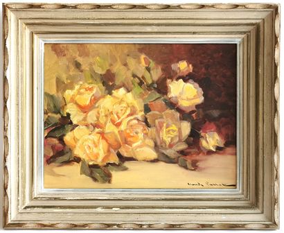 null Claude PALLOT (1901-1987)

Tea roses, 1966

Oil on isorel panel signed with...