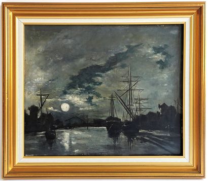 null Nineteenth Century School

The King's Harbour basin in Rotterdam

Oil on panel...