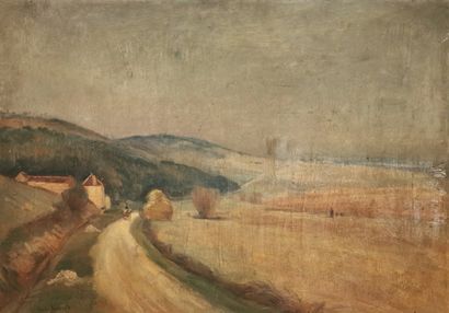 null According to Émile BERNARD (1868-1941)

Burgundian landscape

Oil on cardboard...
