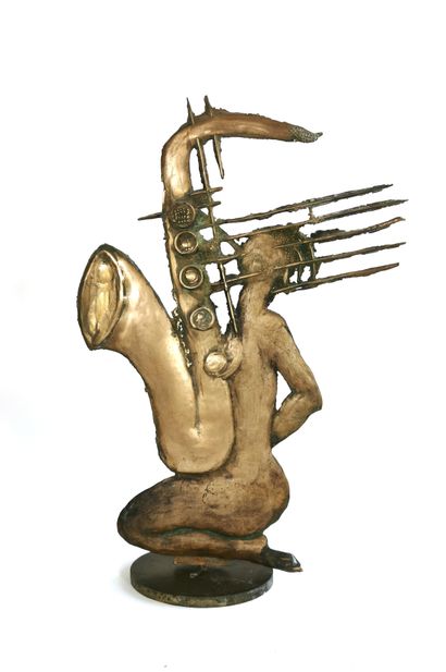 null 20th Century School

The saxophonist

Cut and soldered bronze with copper patina

H....