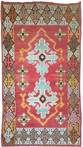null Important et original tapis Kilim Konya - Anatolie centrale, Turquie, vers 1960/1970...