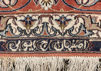 null Large and thin Esfahan carpet signed " Esfahan J.Ayoubi (pupil of Serafian)"...