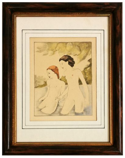 null Two works : 



20th century school

The Bathers

Pencil and watercolor on paper

15,9...