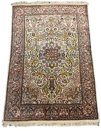 null Fine Kashmir silk carpet - India, circa 1980

Dimensions : 177 x 122 cm

Technical...