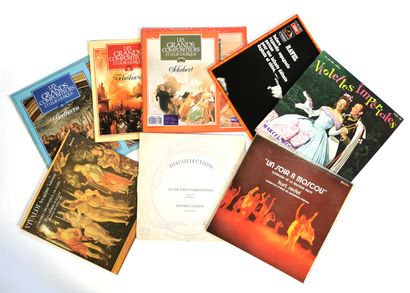 null Set of eight 33T vinyl records of classical music

Worn