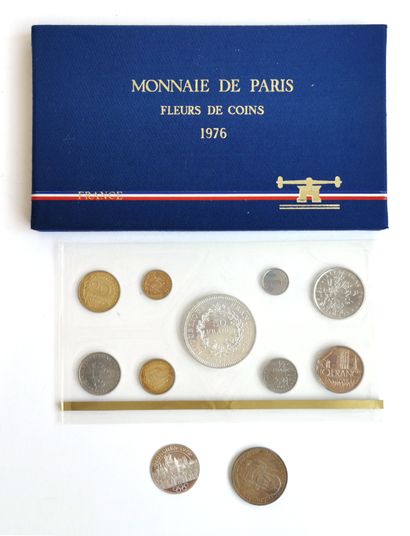 null Monnaie de Paris, Fleurs de Coins 1976, complete in blister pack

A 100 Frs...