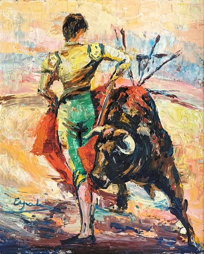 null Joseph ESPALIOUX (1921-1986) [peintre ariègeois]

Corrida

Huile sur toile signée

61...