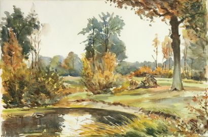 null Henri GATINEAU (20th century school)

The pond

Watercolour on paper signed...
