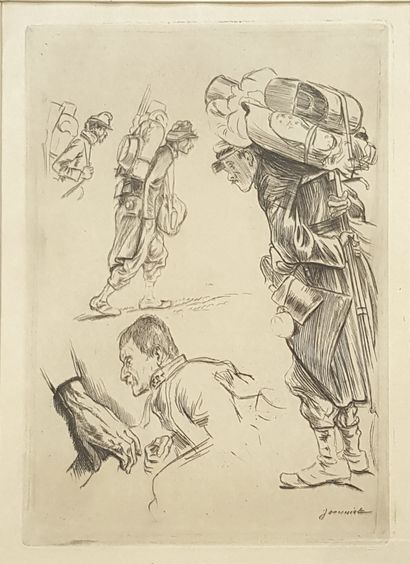 null Pierre-Georges JEANNIOT (1848-1934)

Study of soldiers

Drypoint engraving signed...