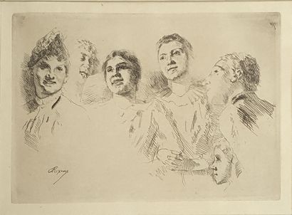null Jean-André RIXENS (1846-1924)

The Spectators

Drypoint engraving signed in...