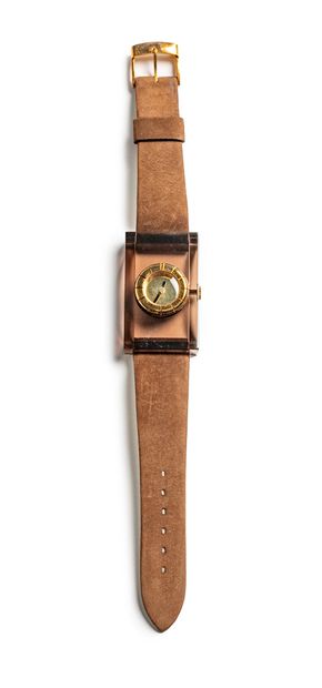 null LANVIN, circa 1975

Rectangular ladies' wristwatch in smoked plexiglass (signed...
