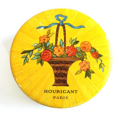 null Houbigant - (1920's)

Powder box in cylindrical form drum in cardboard covered...