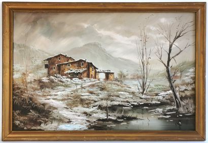 null LUCAS (School of the 20th century)

Winter landscape 

Oil on canvas signed

60...