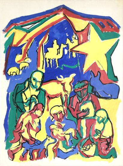 null Jacques CHEVALIER (1924-1999)

The nativity

Ink and gouache on paper

Stamp...