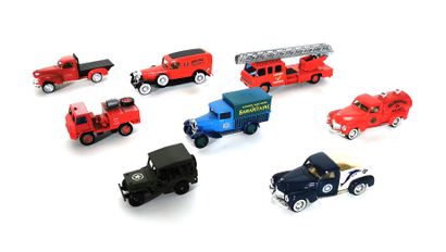 null *SOLIDO

Ensemble de huit véhicules miniatures comprenant véhicules de pompier,...