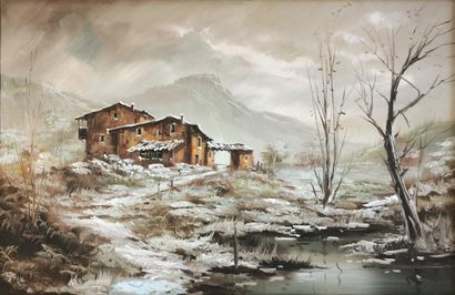 null LUCAS (École du XXe siècle)

Paysage hivernal 

Huile sur toile signée

60 x...