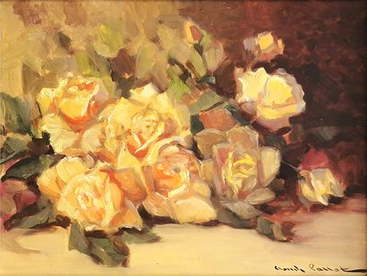 null Claude PALLOT (1901-1987)

Tea Roses, 1966

Oil on isorel panel signed with...