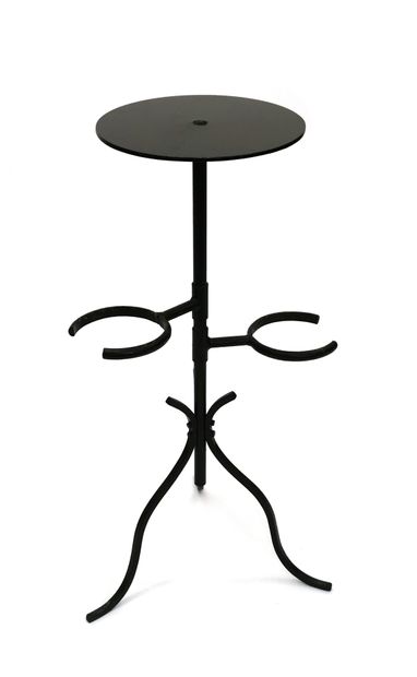 null Wrought iron garden stand with black patina

H. 86 cm