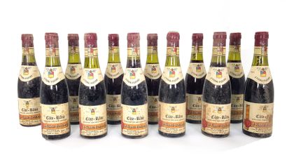 null 12	 1/2 bouteilles 	Domaine J. Vidal Fleury	 1985	, Côte-Rôtie 	(3 cm ou mieux)...