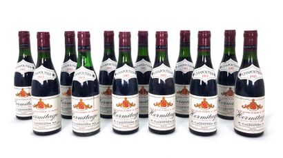 null 12	 1/2 bouteilles Chapoutier 	1983, 	Hermitage Rouge "Cuvée Marie-Robert et...