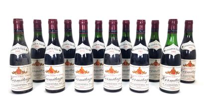 12	 1/2 bouteilles	 Chapoutier 	1983, 	Hermitage...