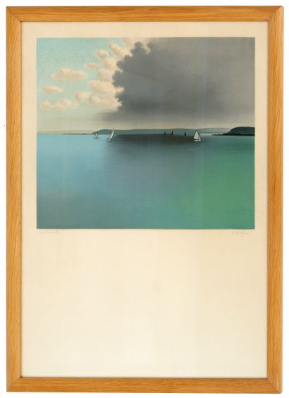 null Georges ROHNER (1913-2000) 

Les voiliers 

Lithographie en couleur sur papier...